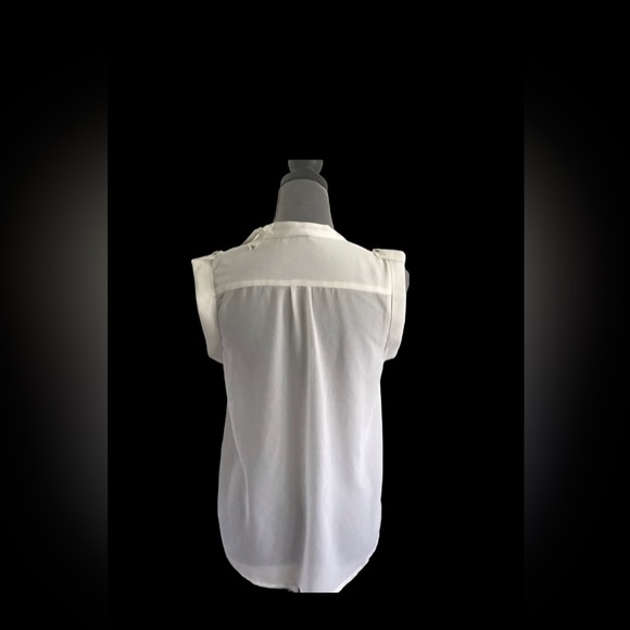 B_Envied white pleated bust tank with cuffed sleeves. NWT - Picture 2 of 10